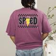 Retro SPED Teacher Pencil Lightning Bolt Back To School Women's Comfort Colors T-Shirt Back Print Berry Retro SPED Teacher Pencil Lightning Bolt Back To School Women's Comfort Colors T-Shirt Back Print Berry