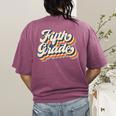 Retro Sunset Fifth Grade Teacher & Student Back To School Women's Comfort Colors T-Shirt Back Print Berry Retro Sunset Fifth Grade Teacher & Student Back To School Women's Comfort Colors T-Shirt Back Print Berry