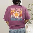 Retro Teacher Daisy Colorful Elementary School Teacher Women's Comfort Colors T-Shirt Back Print Berry Retro Teacher Daisy Colorful Elementary School Teacher Women's Comfort Colors T-Shirt Back Print Berry