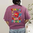 Retro Teaching Is My Superpower Apple Teacher Appreciation Women's Comfort Colors T-Shirt Back Print Berry Retro Teaching Is My Superpower Apple Teacher Appreciation Women's Comfort Colors T-Shirt Back Print Berry