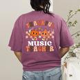 Retro Thankful Music Teacher Pumpkin Fall Thanksgiving Women's Comfort Colors T-Shirt Back Print Berry Retro Thankful Music Teacher Pumpkin Fall Thanksgiving Women's Comfort Colors T-Shirt Back Print Berry