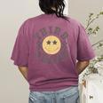 Retro Third Grade Teacher Student 1st Day Back To School Women's Comfort Colors T-Shirt Back Print Berry