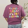 Retro Welcome Back To School Teacher Appreciation Boys Girls Women's Comfort Colors T-Shirt Back Print Berry Retro Welcome Back To School Teacher Appreciation Boys Girls Women's Comfort Colors T-Shirt Back Print Berry
