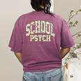 Retro Wildflower School Psych Teacher School Psychologist Women's Comfort Colors T-Shirt Back Print Berry Retro Wildflower School Psych Teacher School Psychologist Women's Comfort Colors T-Shirt Back Print Berry