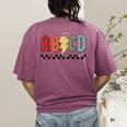 Rock Abcd Back To School Abcd Preschool Teacher Appreciation Women's Comfort Colors T-Shirt Back Print Berry