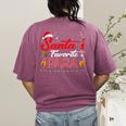 Santa's Favorite Para Christmas Paraprofessional Teacher Women's Comfort Colors T-Shirt Back Print Berry