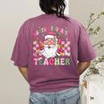 Santa's Favorite Teacher Groovy Christmas Teacher Boys Girls Women's Comfort Colors T-Shirt Back Print Berry Santa's Favorite Teacher Groovy Christmas Teacher Boys Girls Women's Comfort Colors T-Shirt Back Print Berry