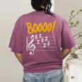 Scary Key Signature Boo Music Halloween Musician Teacher Men Women Women's Comfort Colors T-Shirt Back Print Berry Scary Key Signature Boo Music Halloween Musician Teacher Men Women Women's Comfort Colors T-Shirt Back Print Berry