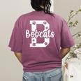 School Spirit Mascot Bobcats Back To School Teacher Student Women's Comfort Colors T-Shirt Back Print Berry School Spirit Mascot Bobcats Back To School Teacher Student Women's Comfort Colors T-Shirt Back Print Berry