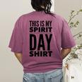 School Teacher Spirit Day Costume For Men Women Women's Comfort Colors T-Shirt Back Print Berry