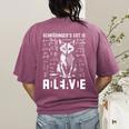 Schrodinger's Cat Dead And Alive Physics Teacher Women's Comfort Colors T-Shirt Back Print Berry