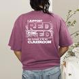 Science Fiction Future Teachers Union Protest RedforEd Shirt Men Women Kids Women's Comfort Colors T-Shirt Back Print Berry