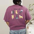 Science Labs Dogs Labrador Retriever Science Teacher Women's Comfort Colors T-Shirt Back Print Berry