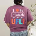 Science Of Reading I Love To Teach UFLI Teacher Literacy Women's Comfort Colors T-Shirt Back Print Berry