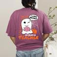 Science Teacher Cute Ghost Halloween Teacher Men Women Women's Comfort Colors T-Shirt Back Print Berry Science Teacher Cute Ghost Halloween Teacher Men Women Women's Comfort Colors T-Shirt Back Print Berry
