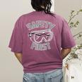 Science Teacher Shirt Safety First STEM STEAM Shirt Women's Comfort Colors T-Shirt Back Print Berry