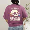 Science Teachers Love Brains Teachers Halloween Women's Comfort Colors T-Shirt Back Print Berry Science Teachers Love Brains Teachers Halloween Women's Comfort Colors T-Shirt Back Print Berry
