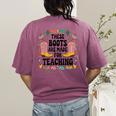 These Boots Are Made Teaching Western Cowboy Teacher Women's Comfort Colors T-Shirt Back Print Berry These Boots Are Made Teaching Western Cowboy Teacher Women's Comfort Colors T-Shirt Back Print Berry