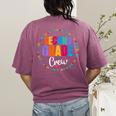 Second Grade Crew 2nd Back To School Teacher Team Squad Women's Comfort Colors T-Shirt Back Print Berry