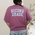 Second Grade Floral Blue Back To School 2nd Grade Teacher Women's Comfort Colors T-Shirt Back Print Berry Second Grade Floral Blue Back To School 2nd Grade Teacher Women's Comfort Colors T-Shirt Back Print Berry
