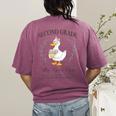 Second Grade Silly Goose Club For Teacher Or Student Women's Comfort Colors T-Shirt Back Print Berry