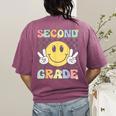 Second Grade Teachers Boys Girls Smile Face 2nd Grade Team Women's Comfort Colors T-Shirt Back Print Berry