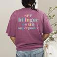 Ser Bilingue Es Un Superpoder Bilingual Spanish Teacher Women's Comfort Colors T-Shirt Back Print Berry