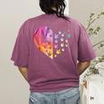Sign Language Heart ASL For Deaf Teacher Women's Comfort Colors T-Shirt Back Print Berry Sign Language Heart ASL For Deaf Teacher Women's Comfort Colors T-Shirt Back Print Berry