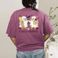 Silly Goose Spooky Teacher Halloween Cute Goosebumps Women's Comfort Colors T-Shirt Back Print Berry