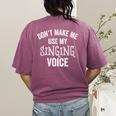 Singing Voice Singer Choir Chorus Music Teacher For Men Women Girls Kids Women's Comfort Colors T-Shirt Back Print Berry