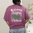 Sleighing Math Problem Xmas In Math Teacher Christmas Men Women Women's Comfort Colors T-Shirt Back Print Berry Sleighing Math Problem Xmas In Math Teacher Christmas Men Women Women's Comfort Colors T-Shirt Back Print Berry