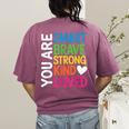 You Are SMART BRAVE STRONG KIND LOVED MOTIVATION TEACHER KID Women's Comfort Colors T-Shirt Back Print Berry You Are SMART BRAVE STRONG KIND LOVED MOTIVATION TEACHER KID Women's Comfort Colors T-Shirt Back Print Berry