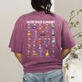 Space Alphabet Galaxy Astronaut Planets Student Teacher Women's Comfort Colors T-Shirt Back Print Berry Space Alphabet Galaxy Astronaut Planets Student Teacher Women's Comfort Colors T-Shirt Back Print Berry