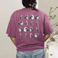 Space Science Student Teacher Leonard Moon Phases Men Women Kids Women's Comfort Colors T-Shirt Back Print Berry
