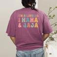 Spanish Teacher Groovy I'm Bilingual I Haha And Jaja Women's Comfort Colors T-Shirt Back Print Berry Spanish Teacher Groovy I'm Bilingual I Haha And Jaja Women's Comfort Colors T-Shirt Back Print Berry