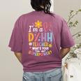 Special Education ASL Teacher Superpower DHH Teacher Women's Comfort Colors T-Shirt Back Print Berry