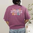 Special Education Rocks Sped Teacher Students Back To School Women's Comfort Colors T-Shirt Back Print Berry