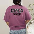 Special Education Squad Camo SPED Teacher Women's Comfort Colors T-Shirt Back Print Berry