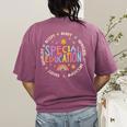 Special Education Teacher Autism Awareness For Men Women Women's Comfort Colors T-Shirt Back Print Berry Special Education Teacher Autism Awareness For Men Women Women's Comfort Colors T-Shirt Back Print Berry