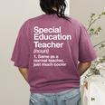 Special Education Teacher Definition Back To School Women's Comfort Colors T-Shirt Back Print Berry