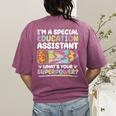 Special Educational Assistant And Sped Teacher Women's Comfort Colors T-Shirt Back Print Berry