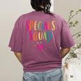 Specials Squad Art Music PE Tech Gym Teacher Team Women's Comfort Colors T-Shirt Back Print Berry