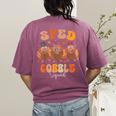 Sped Teacher Gobble Squad Thanksgiving Special Education Women's Comfort Colors T-Shirt Back Print Berry Sped Teacher Gobble Squad Thanksgiving Special Education Women's Comfort Colors T-Shirt Back Print Berry