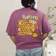 Spelling Bee Kind Positive Kindness Women Teacher Women's Comfort Colors T-Shirt Back Print Berry Spelling Bee Kind Positive Kindness Women Teacher Women's Comfort Colors T-Shirt Back Print Berry
