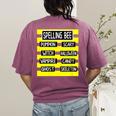Spelling Bee Pun Halloween Costume For Teachers Women's Comfort Colors T-Shirt Back Print Berry