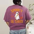 Spooky ESL Teacher Ghost Halloween School Women Women's Comfort Colors T-Shirt Back Print Berry Spooky ESL Teacher Ghost Halloween School Women Women's Comfort Colors T-Shirt Back Print Berry