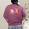 Spooky Halloween Teacher Para Counselor SPED Preppy Boo Kids Women's Comfort Colors T-Shirt Back Print Berry Spooky Halloween Teacher Para Counselor SPED Preppy Boo Kids Women's Comfort Colors T-Shirt Back Print Berry