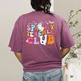 Spooky Teacher Club Halloween Women's Comfort Colors T-Shirt Back Print Berry