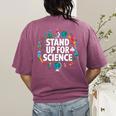 Stand Up For Science STEM Advocacy Pro Scientific Teacher Women's Comfort Colors T-Shirt Back Print Berry