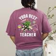 Star Wars Yoda Best Teacher Icons Women's Comfort Colors T-Shirt Back Print Berry